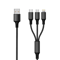 3 in 1 USB Ladekabel für Apple, Android - 1,5m...