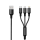 2GO - 3in1 USB Ladekabel schwarz für Micro-USB, Lightn, USB C 1,5 m