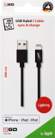 2GO - USB Datenkabel - MFI zertifiziert - anthrazit - 2,0m