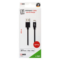 2GO - USB Datenkabel - MFI zertifiziert - anthrazit - 2,0m