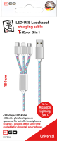 2GO - 3in1 USB LED Kabel 150cm