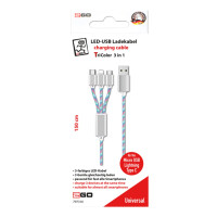 2GO - 3in1 USB LED Kabel 150cm