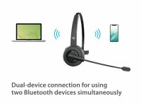 CONCEPTRONIC - Headset Wireless Bluetooth mit Ladest.+ Ada. sw