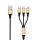 2GO - 3in1 USB Ladekabel gold für Micro-USB, Lightn, USB C 1,5 m