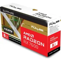Sapphire VGA 8GB RX7600 PULSE GAMING 8GB HDMI/3xDP PULSE AMD RADEON RX7600 GAMING 8GB GDDR6