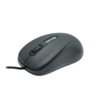 TERRA Mouse 1500 Corded USB black 3-Tasten, symmetrisch, kab