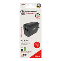 2GO - Handy Ladeger&auml;t 100V-240V - schwarz