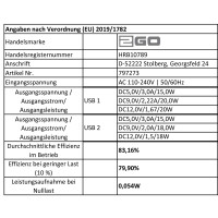 2GO- Netz-Ladegerät 100V-240V - schwarz