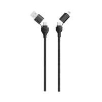 2GO - 4 in 1 USB / Type C Datenkabel schwarz 120cm 2