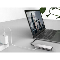 CONCEPTRONIC Dock USB-C->3xUSB-C,100WPD 25cm grau