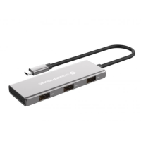 CONCEPTRONIC Dock USB-C->3xUSB-C,3xUSB-A,100WPD 25cm grau