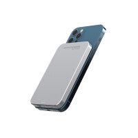 RealPower - Powerbank PB-5000 MAG silber mit Magsafe 1