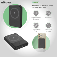 alkaya - Thor MagSafe kompatible 5.000 mAh Powerbank Slim In