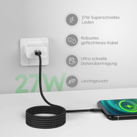 alkaya. - Speed Flex - Datenkabel - Geflochten - USB C+L Sch