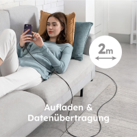 alkaya. - Speed Flex - Datenkabel - Geflochten - USB C+L Sch
