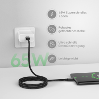 alkaya. - Speed Flex - Datenkabel - Geflochten - USB C+C sch