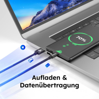 alkaya. - Speed Flex - Datenkabel - Geflochten - USB A+C sch