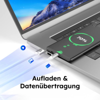alkaya. - Speed Flex - Datenkabel - Geflochten - USB A+C Wei