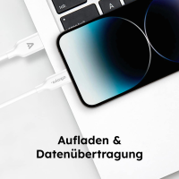 alkaya. - Speed Flex - Datenkabel - Silikon - USB A+L Wei&sz