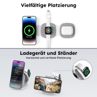 alkaya. - Flex Fold 2.0 - Trinity charger 3 in 1 - Grau Appl