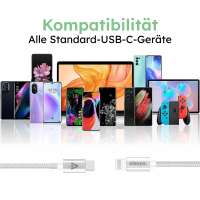 alkaya. - Speed Flex - Datenkabel - Geflochten - USB C+L Wei