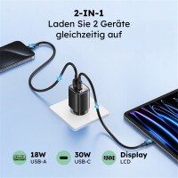 alkaya. - Nexus Charger - 30W. GaNTechnology Digital Display